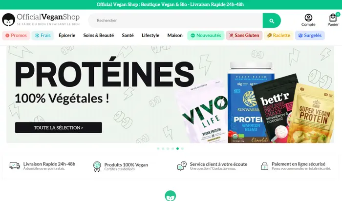 Site Official Vegan Shop septembre 2025