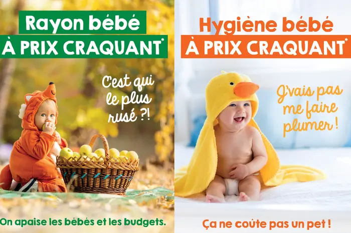 Une série de cinq affiches annonce l'opération en magasin.