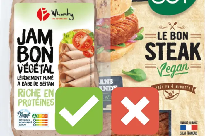 Steak jambon dénominations végétales
