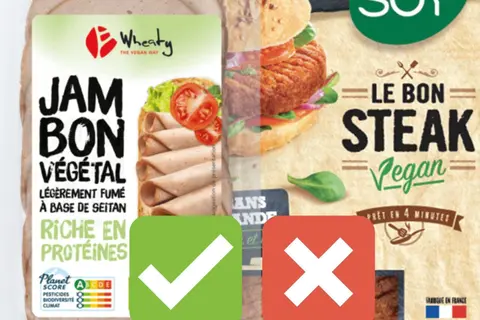 Steak Jambon dénominations végétales