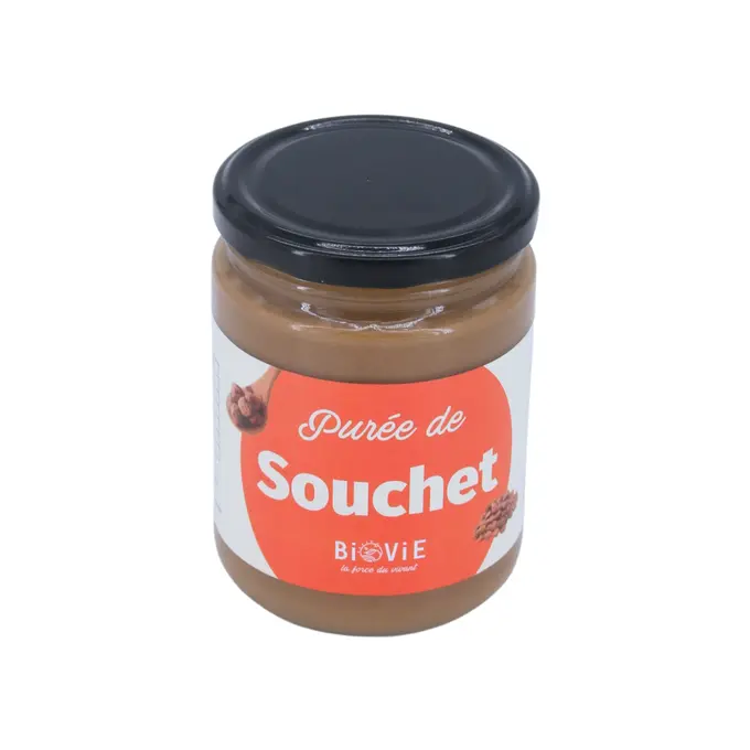 Biovie innove avec une purée 100 % souchet (14,90 € les 450 g), un tubercule consommé depuis l'Égypte antique et prisé en Afrique et en Espag