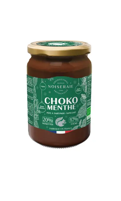 Noiseraie (Sofalip) marie la menthe et le chocolat pour les fêtes
de fin d'année, après une recette chocolat – orange à Noël dernier. L'édi