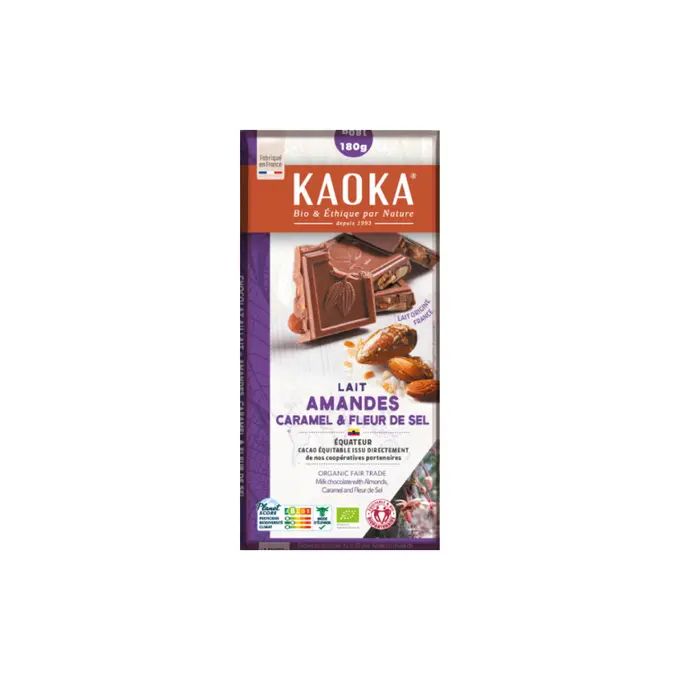 Chocolat Lait Amandes de Kaoka
